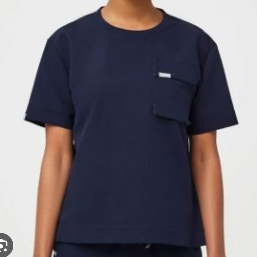 Navy Keji Figs Top XS